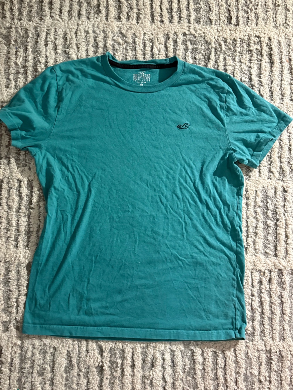 Hollister short sleeve teal top shirt tee size M